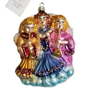 Christopher Radko Hark the Herald Angels Sing Blown Glass Christmas Ornament 